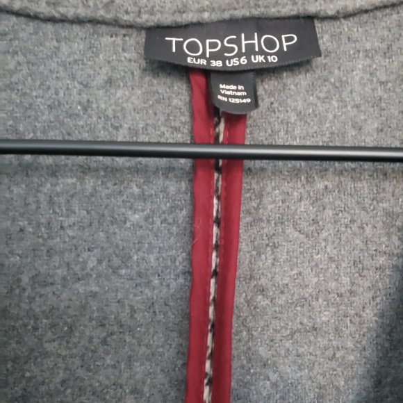 Topshop Oversized Double Breasted Plaid Overcoat in US 6 - Picture 2 of 7